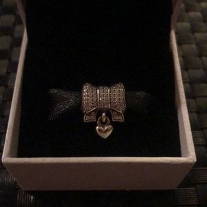 Authentic Pandora Bow and Heart Charm